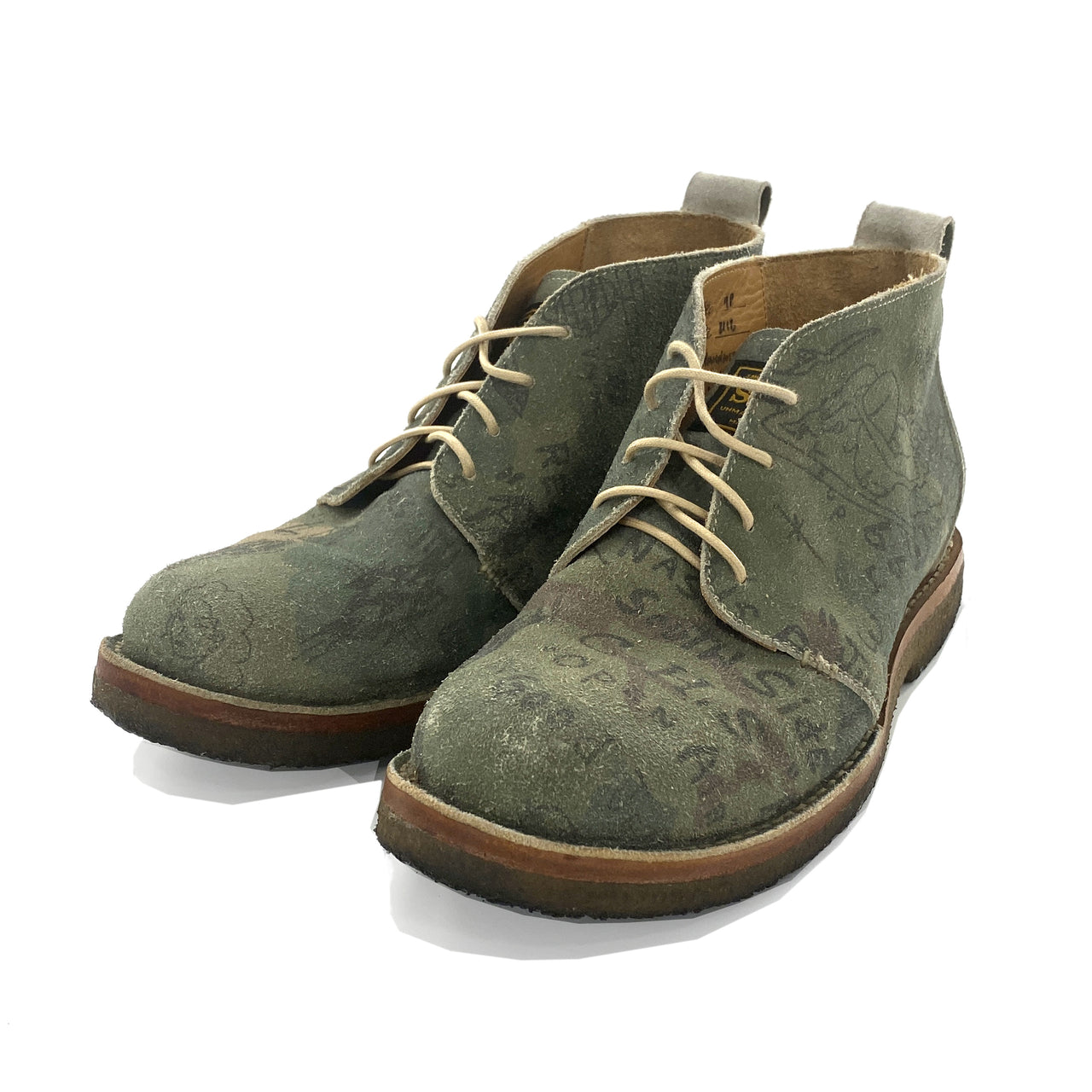 FUCT SSDD x UNMARKED 'CAMO' CHUKKA BOOTS - SIZE 9